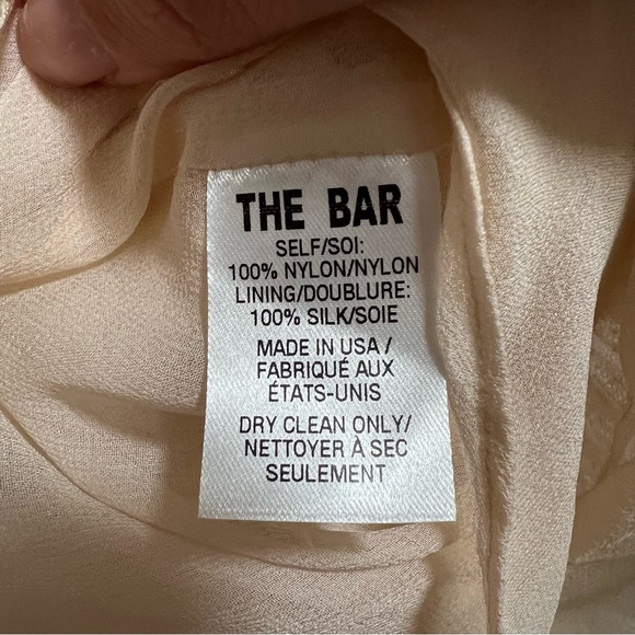 NEW NWOT The Bar Kai Tiered Tulle Halter Midi Dress In Sparkle Nude - Picture 13 of 13